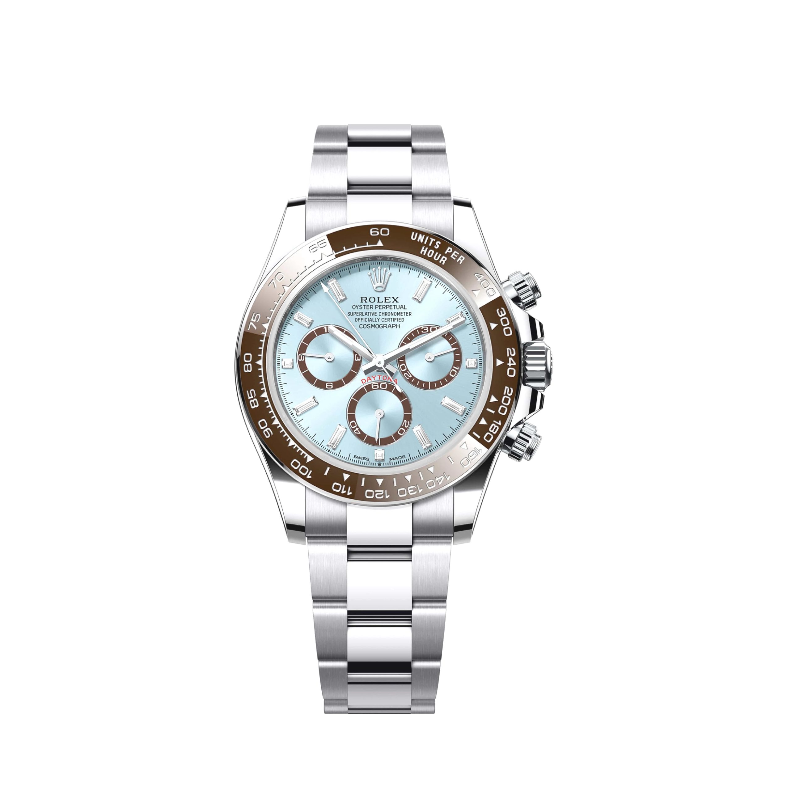 Rolex Daytona 126506 Platinum Ice Blue Baguette Dial 40mm