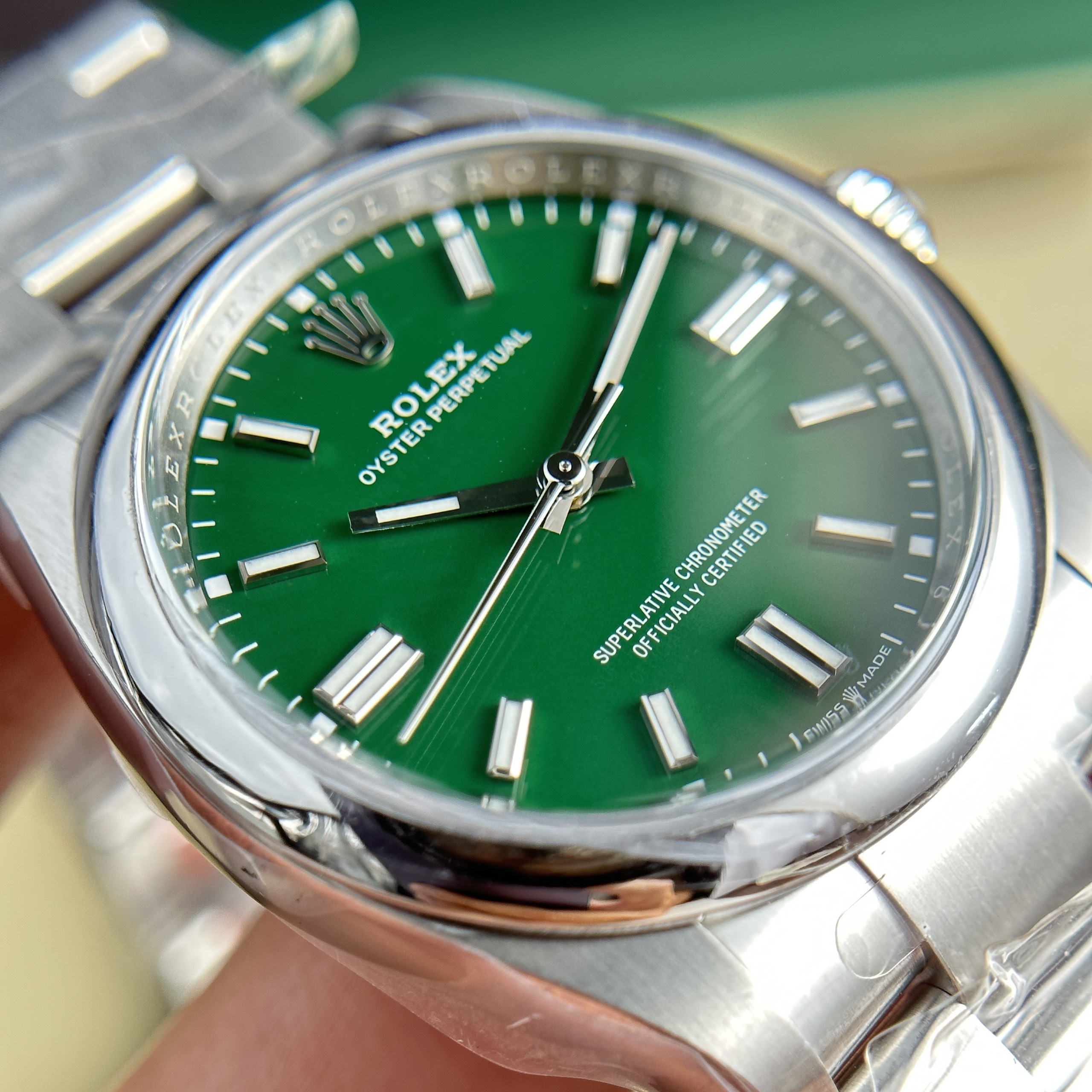 Rolex Oyster Perpetual 126000 Best Replica Watch Green Dial Clean Factory 36mm - Image 3