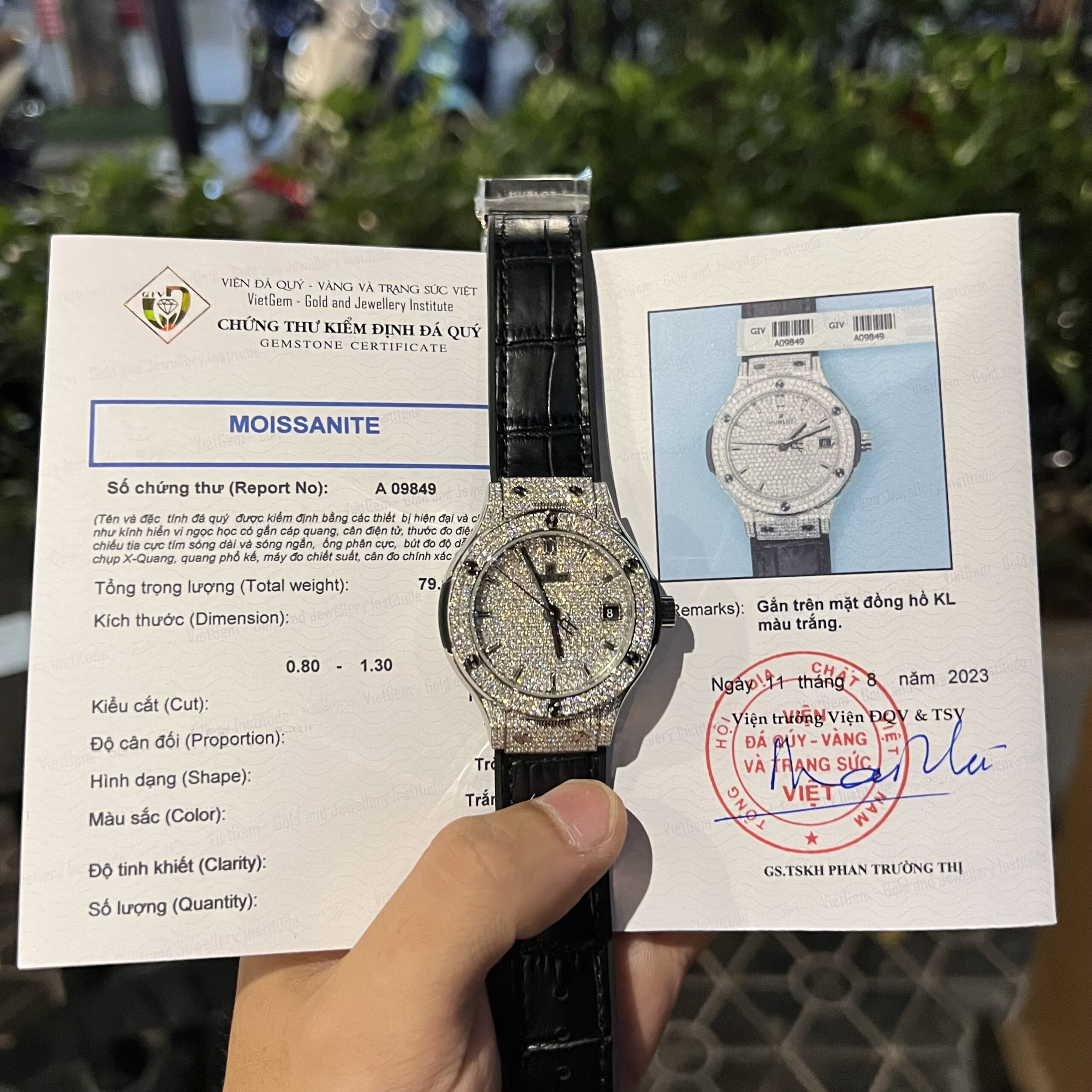 Hublot Classic Fusion Titanium Custom Full Diamonds Moissanite 38mm