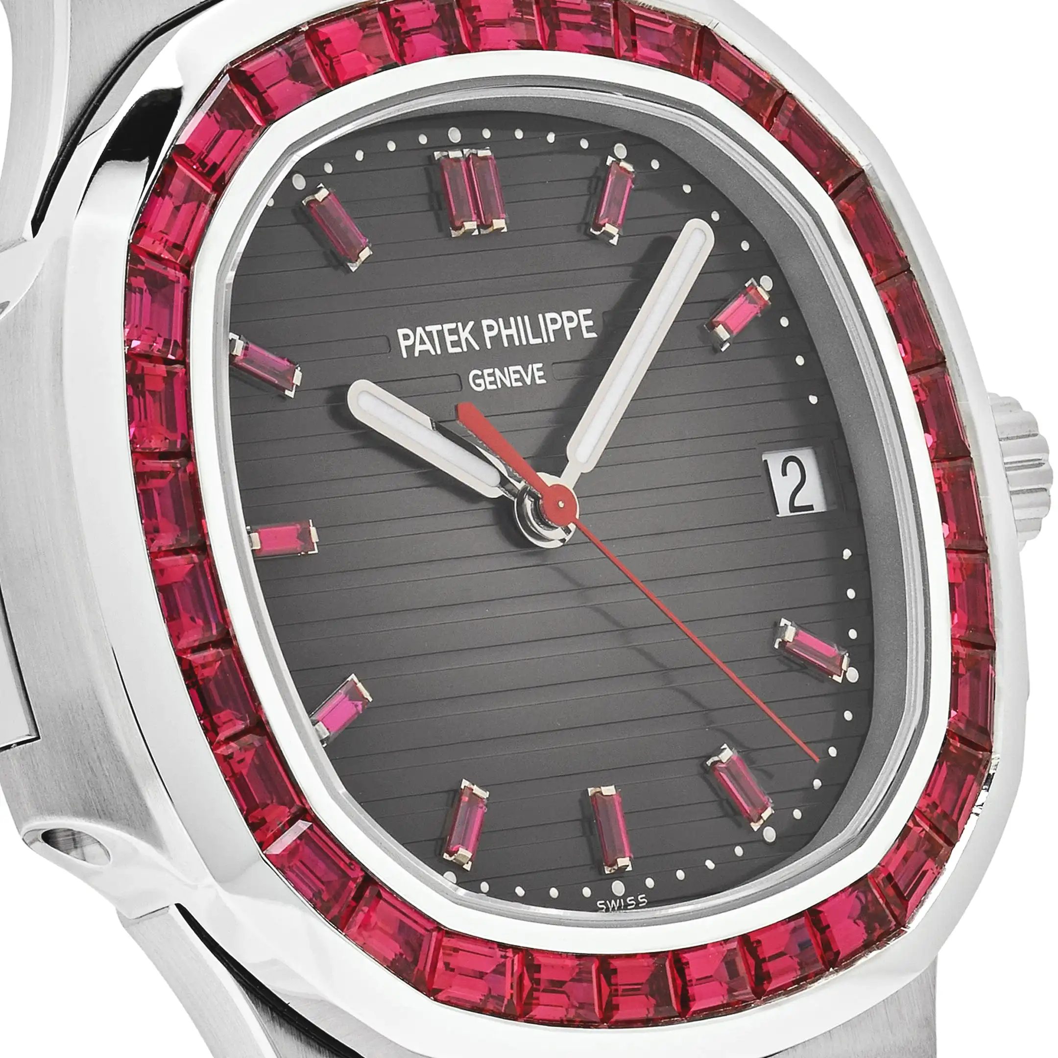 Patek Philippe Nautilus 5711/112P-001 Platinum Grey Dial Ruby Bezel - Image 5