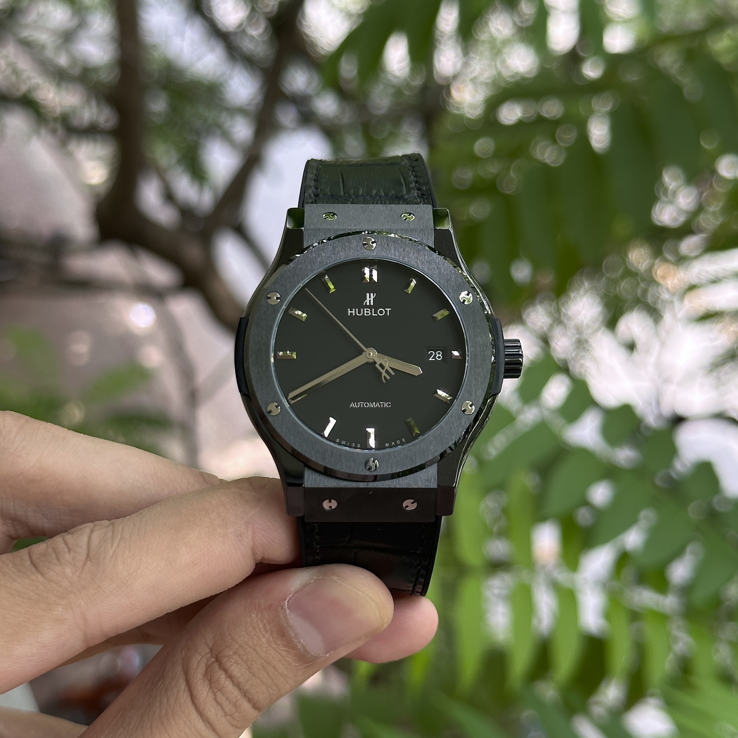 Hublot Classic Fusion Ceramic Black Dial Replica Watch JJZ 42mm - Image 2