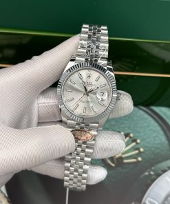Alternative view of Rolex Datejust 126334 Replica 11 Watch Sliver Dial Clean Factory 41mm