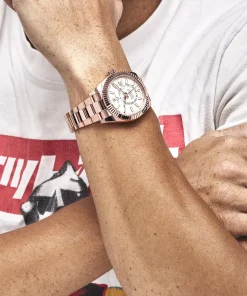 Alternative view of Rolex Sky-Dweller 326935 Rose Gold White Dial 42mm