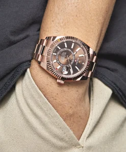 Alternative view of Rolex Sky-Dweller 326935 Rose Gold Chocolate Dial Oyster 42mm