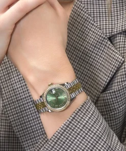 Alternative view of Rolex Datejust 31 278383RBR ‘Ladies’ Yellow Gold Stainless Steel Green Roman Dial Diamond Bezel