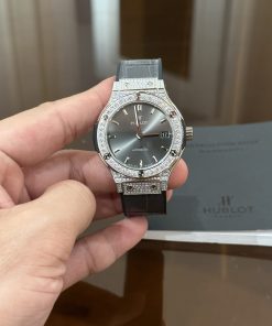 Alternative view of Hublot Classic Fusion Diamonds Gray Dial Watch 38mm