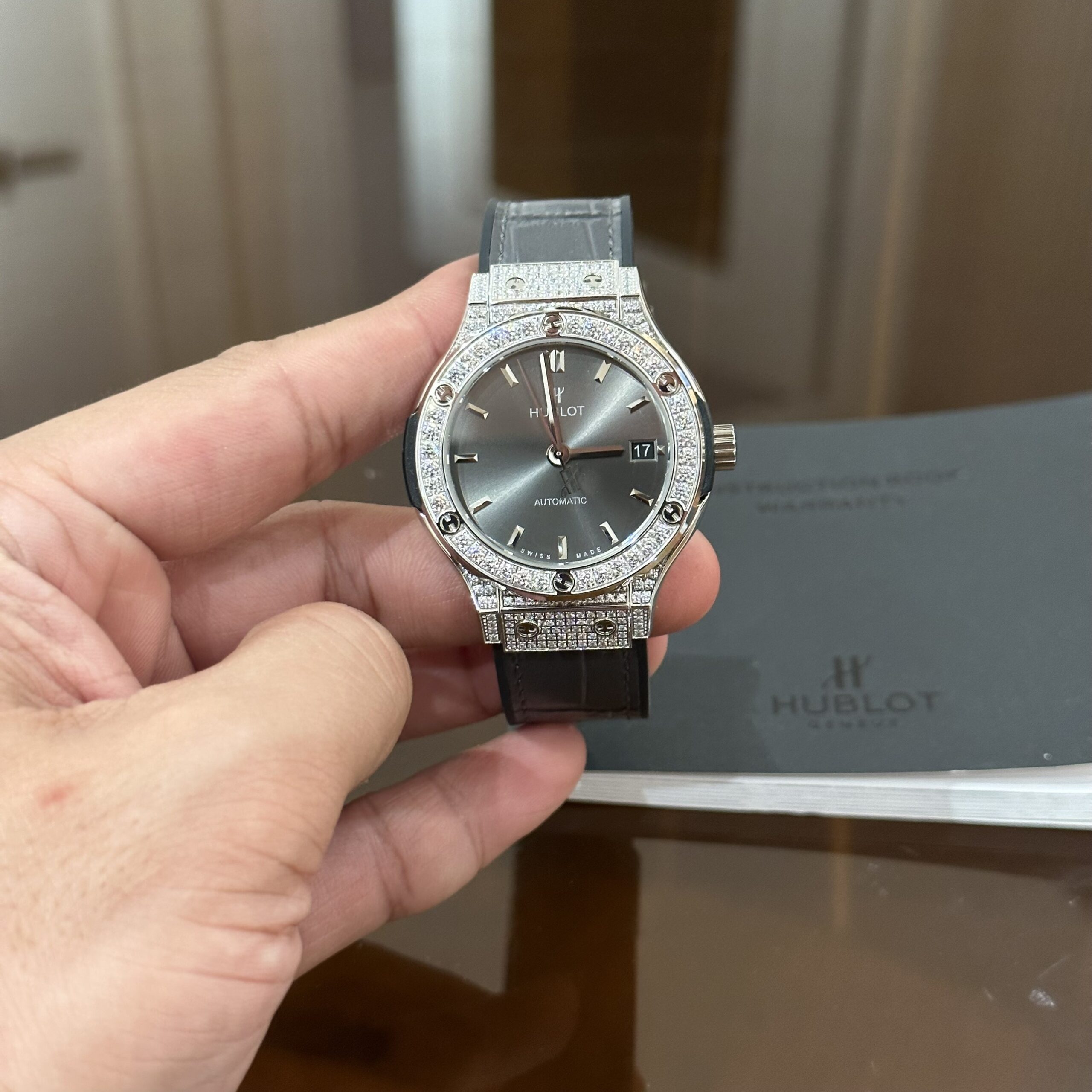 Hublot Classic Fusion Diamonds Gray Dial Watch 38mm - Image 2