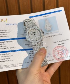 Patek Philippe Iced Out Nautilus 5719 Customs Moissanite Diamonds 40mm