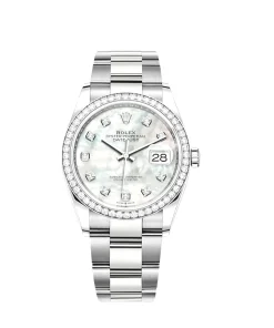Rolex Datejust 36 126284RBR Stainless Steel Mother of Pearl Dial