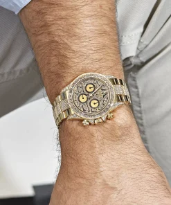Alternative view of Rolex Daytona ‘Eye of the Tiger’ 116598TBR Yellow Gold Diamond Accents