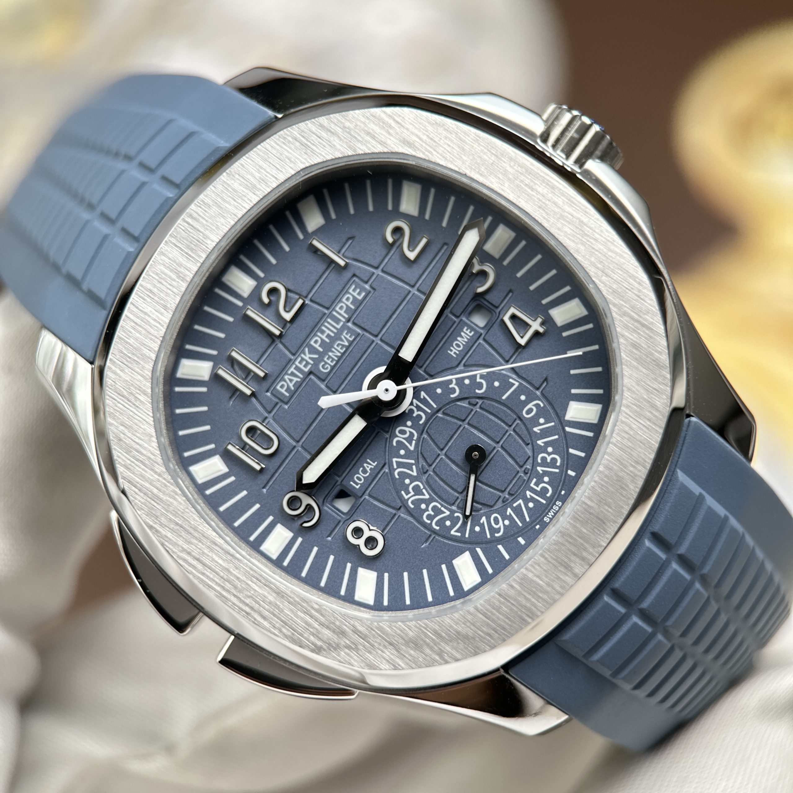 Patek Philippe Aquanaut 5164G Replica 11 Blue Gray Dial Rubber Strap PPF Factory 40.8mm - Image 3