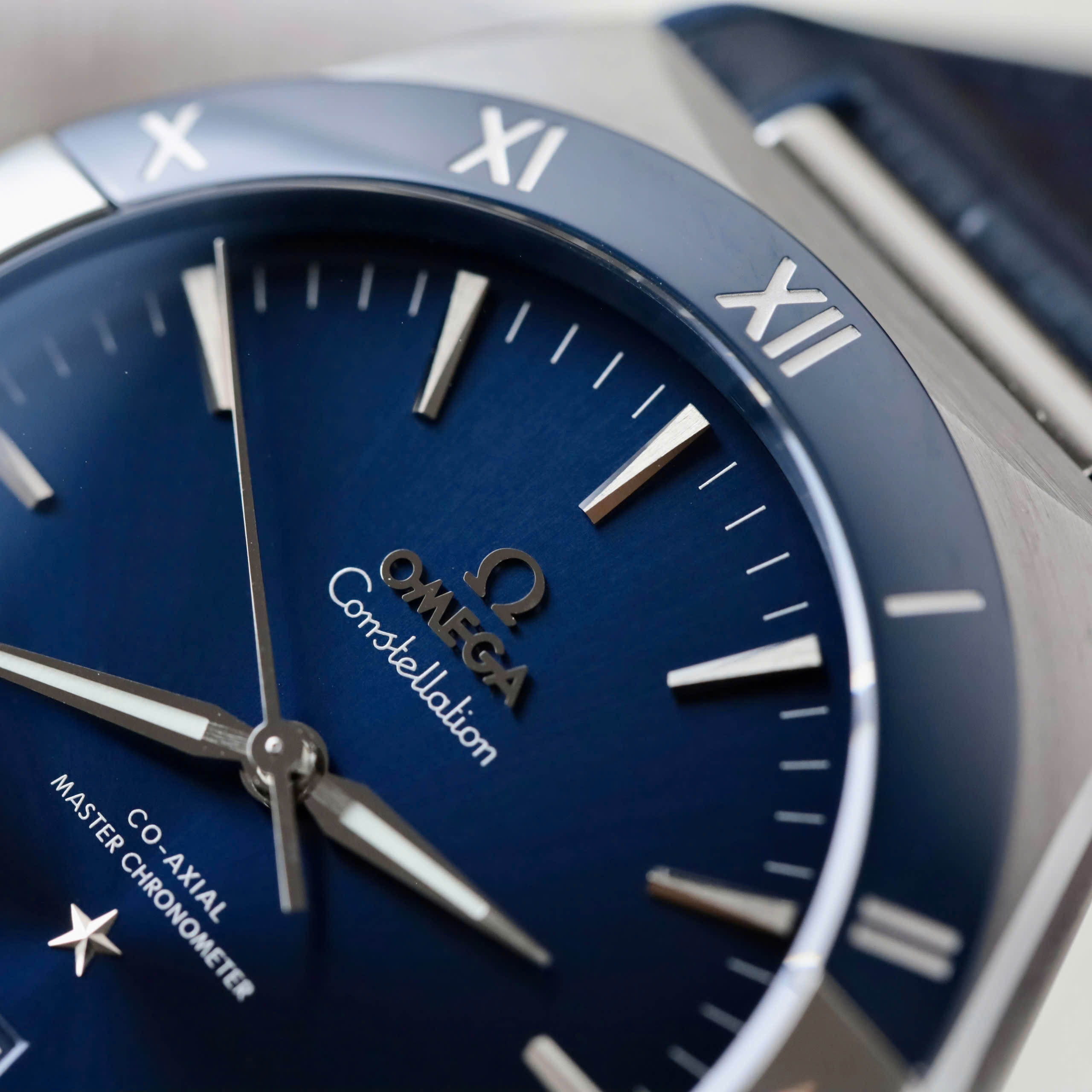 Omega Constellation Men’s Replica 11 with Blue Leather Strap VS Factory 41mm - Image 5