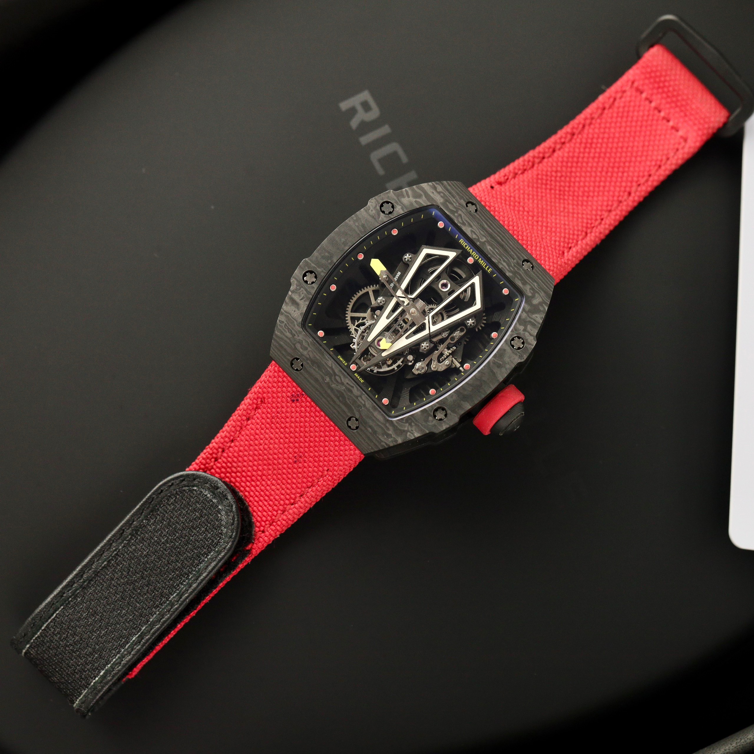 Richard Mille Best Replica Watch RM27-03 Tourbillon Carbon Nylon Strap 42 Grams 44mm - Image 3