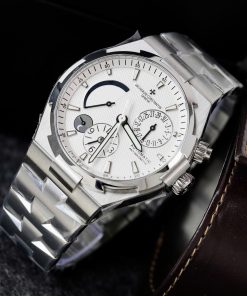 Alternative view of Vacheron Constantin Replica Watch Overseas Dual Time 47450 White Factory 9F 42mm