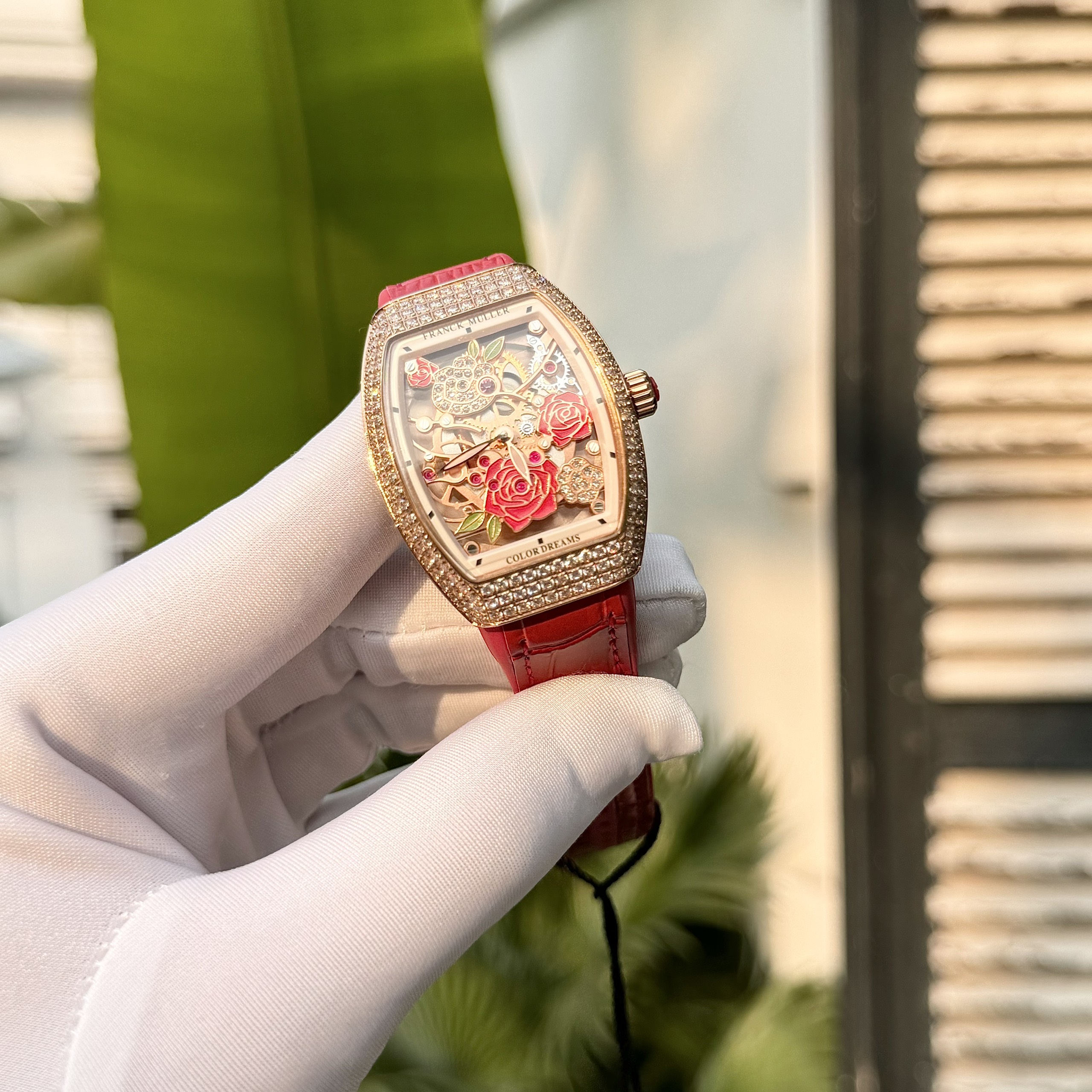 Franck Muller V32 Color Dreams Diamonds Red Color ABF Factory 36mm - Image 2