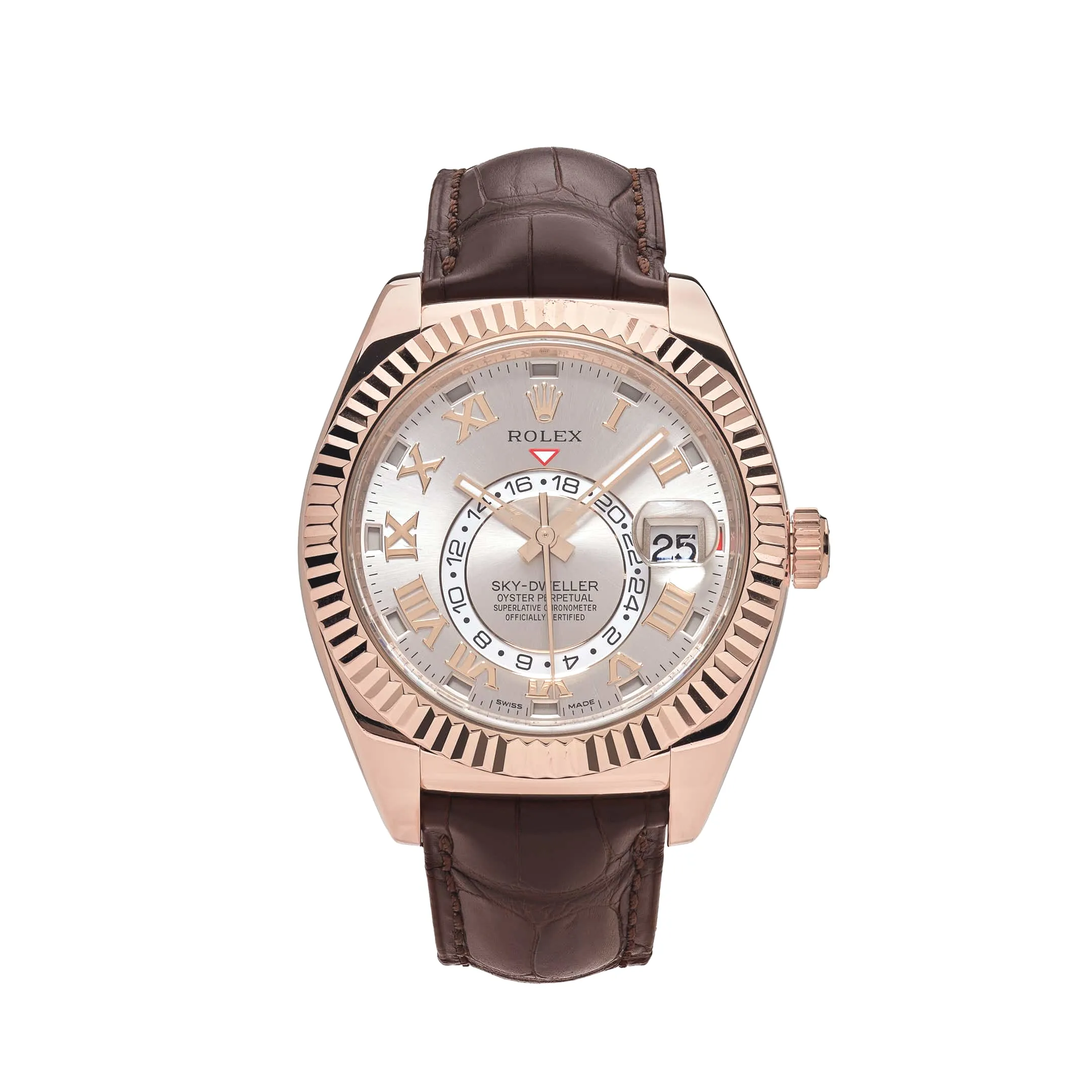 Rolex Sky-Dweller 326135 Rose Gold Sundust Dial 42mm