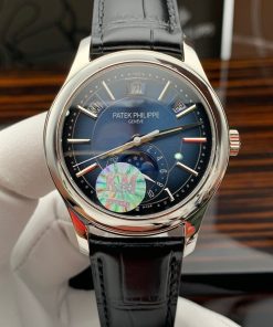 Patek Philippe Complications 5205 Blue Color Replica Watches KM Factory 40mm