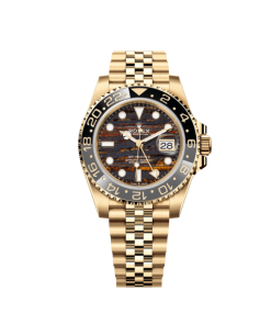 Rolex GMT-Master II 126718GRNR Yellow Gold Tiger Iron Dial Jubilee 40mm