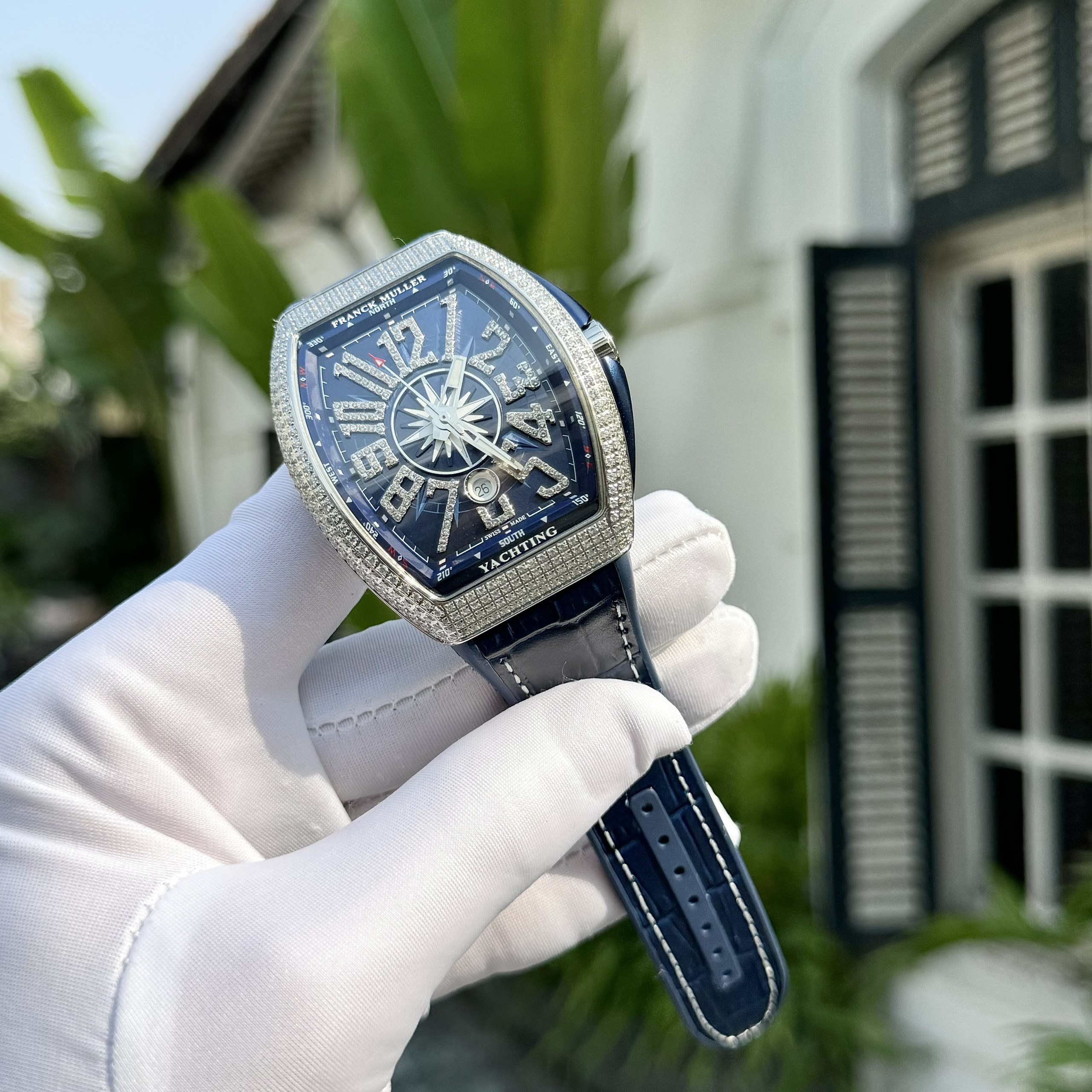 Franck Muller Vanguard V45 Blue Rubber Strap ABF Factory 45mm - Image 3