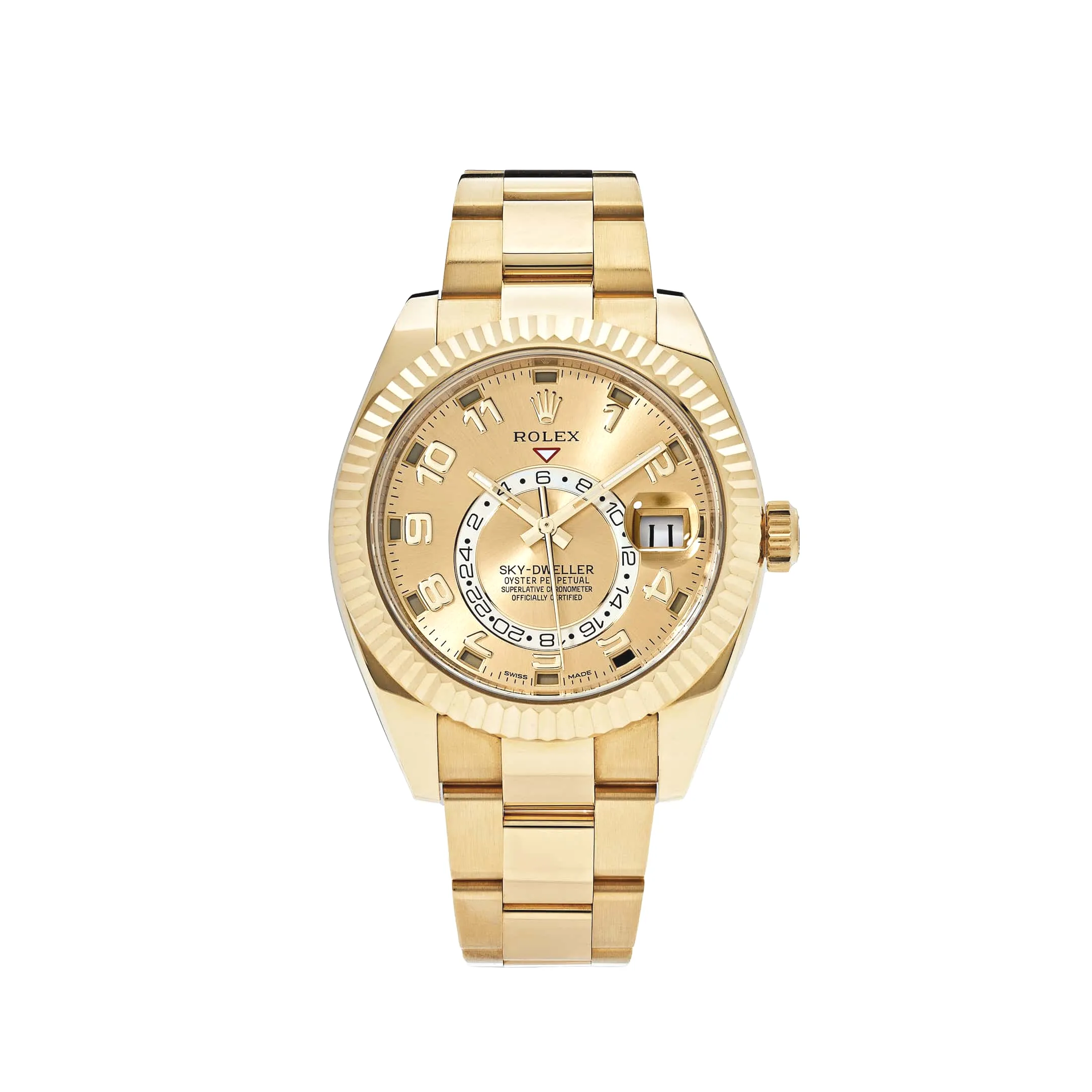 Rolex Sky-Dweller 326938 Yellow Gold Champagne 42mm