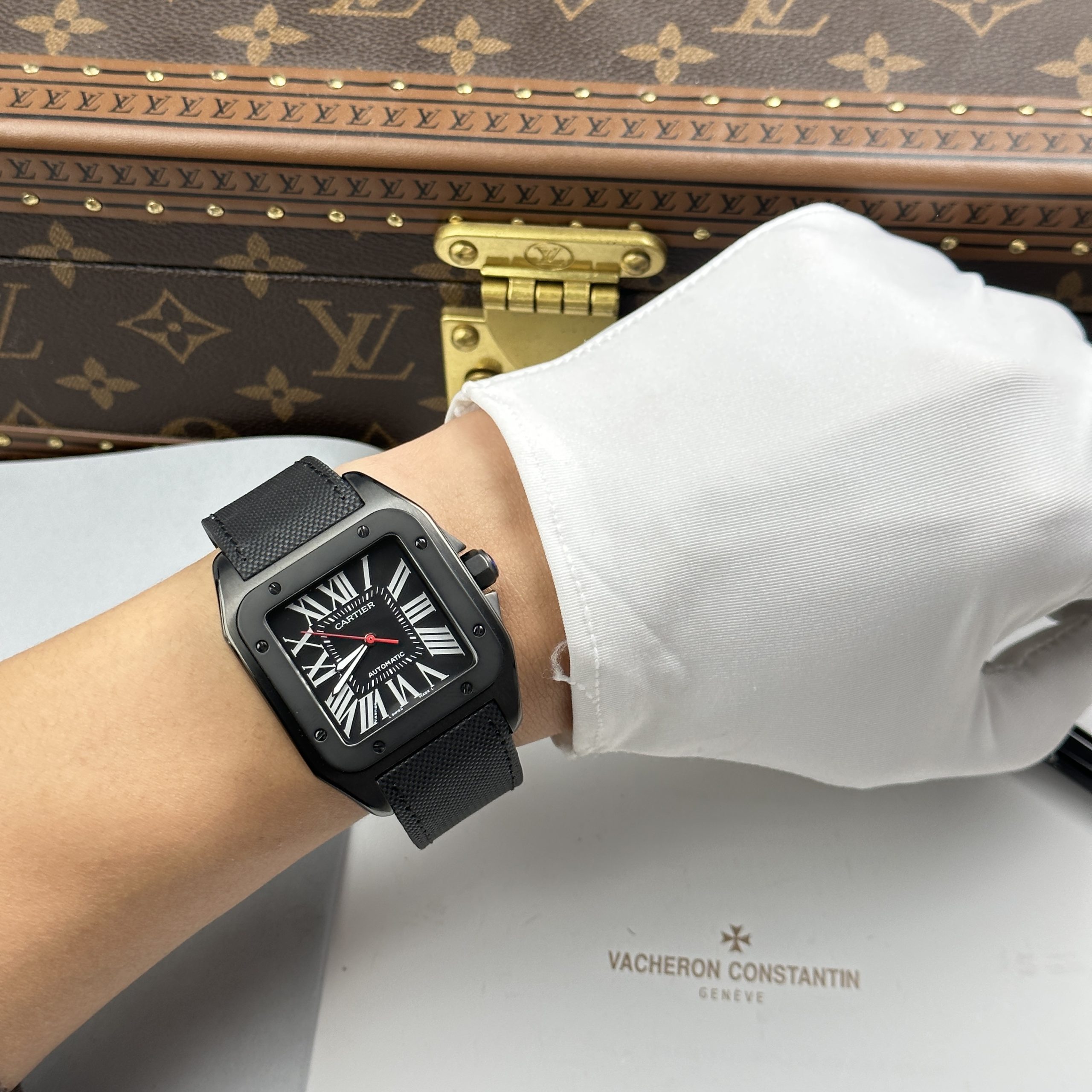Cartier Santos 100 XL Replica Luxury Watch AlLC Plated Case Black Dial 41x51mm - Image 11