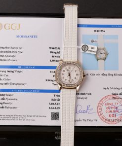 Patek Philippe Aquanaut 5067 Womens Custom Moissanite Diamonds Replica Watch 35.6mm