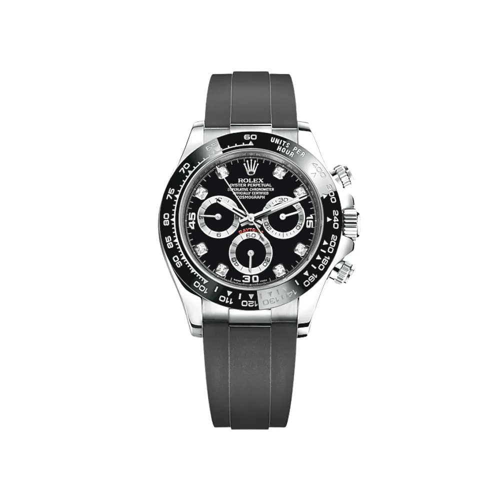 Rolex Daytona 116519LN White Gold Black Diamond Dial 40mm