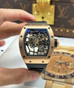 Richard Mille Replica 11 RM035 Americas Toro Rose Gold Plated Rubber Strap ZF Factory 40mm