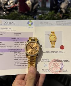 Rolex Day-Date Custom 18K Gold Wrapped Diamonds Moissanite GM Factory 40mm