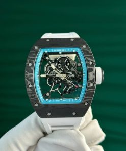 Richard Mille Carbon Crafting NTPT RM055 White Rubber Strap Factory ZF 49.9×42.7mm