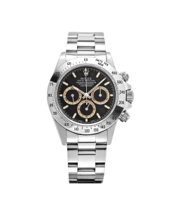 Rolex Daytona 16520 Stainless Steel Black Patrizzi Dial Zenith