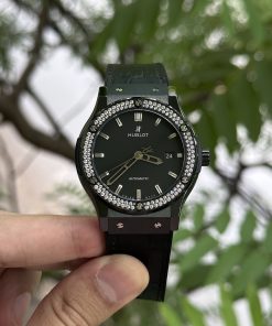 Alternative view of Hublot Classic Fusion Ceramic Diamonds Replica Watch JJZ 42mm