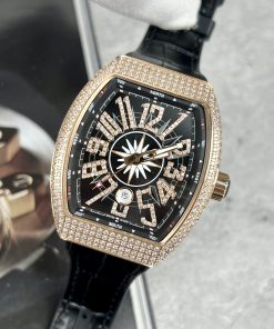 Alternative view of Franck Muller V45 Watch Rose Gold Black Color ABF Factory 45mm