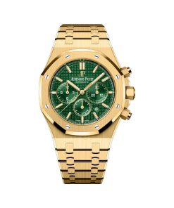 Audemars Piguet Royal Oak 26331BA.OO.1220BA.02 Chronograph Yellow Gold Green Dial