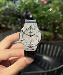 Alternative view of Hublot Classic Fusion Titanium Custom Full Diamonds Moissanite 38mm