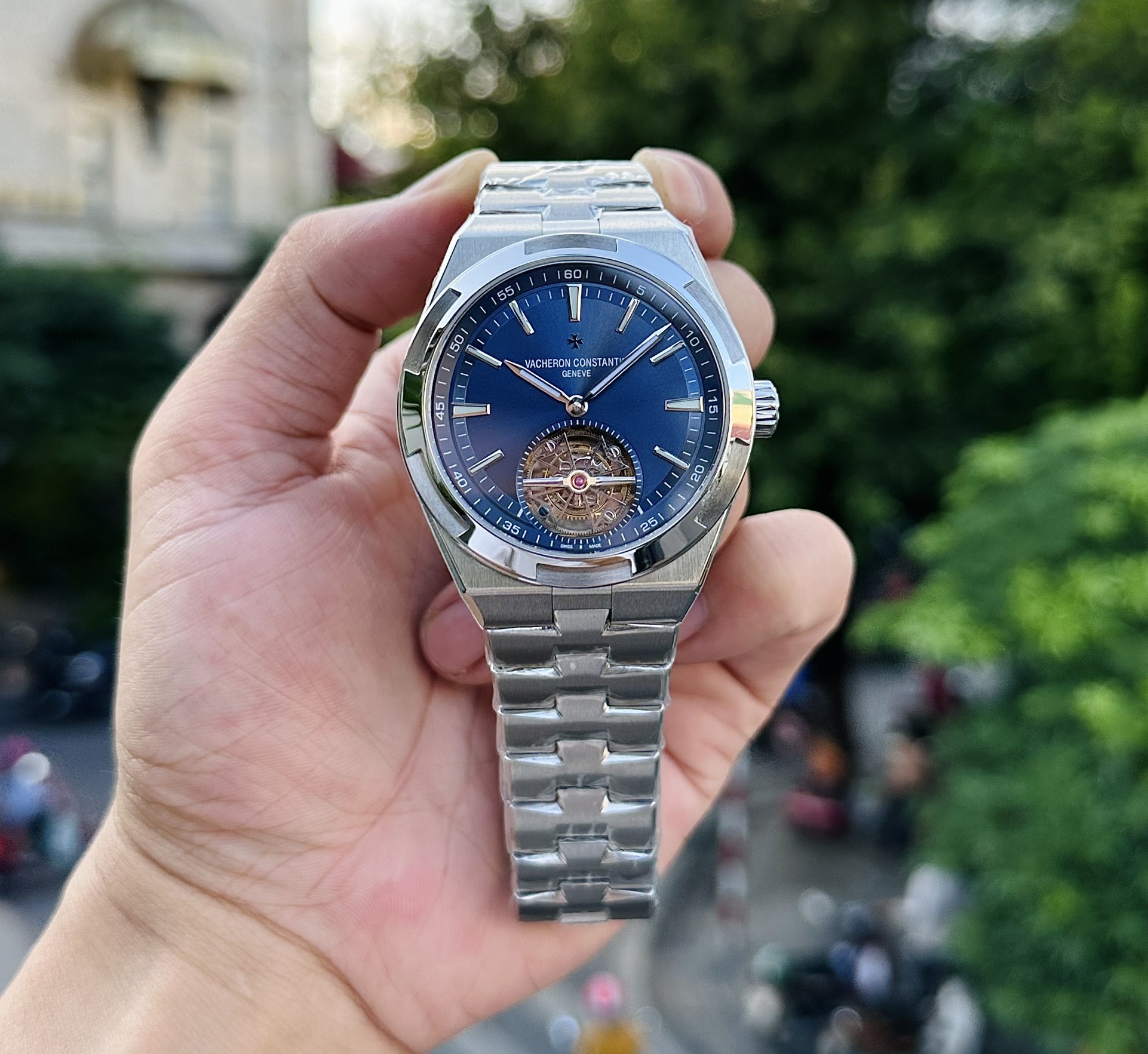 Vacheron Constantin Overseas 6000V Tourbillon Sliver Replica 42.5mm