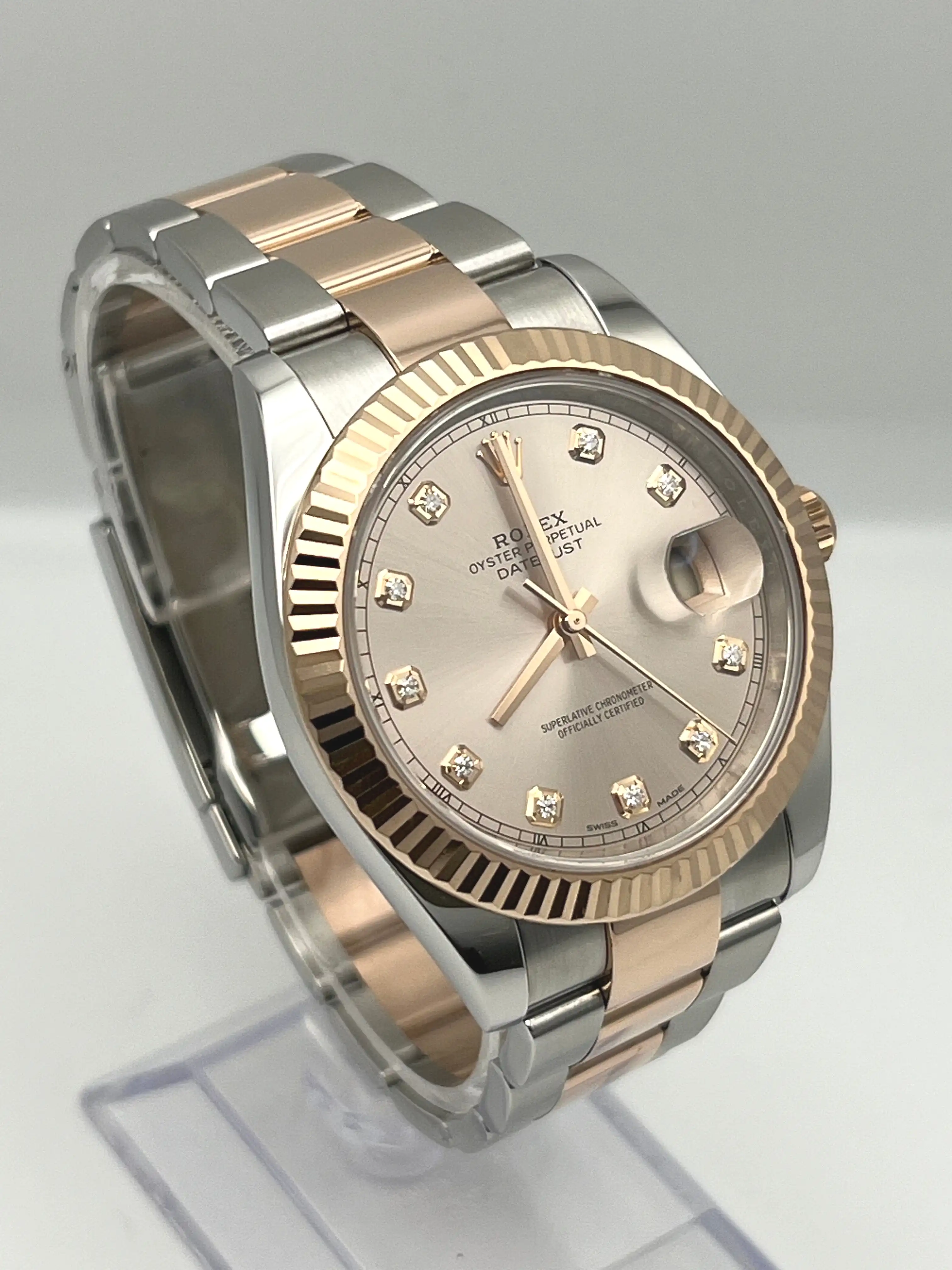 Rolex Datejust 41 126331 Rose Gold Stainless Steel Sundust Diamond Dial - Image 4