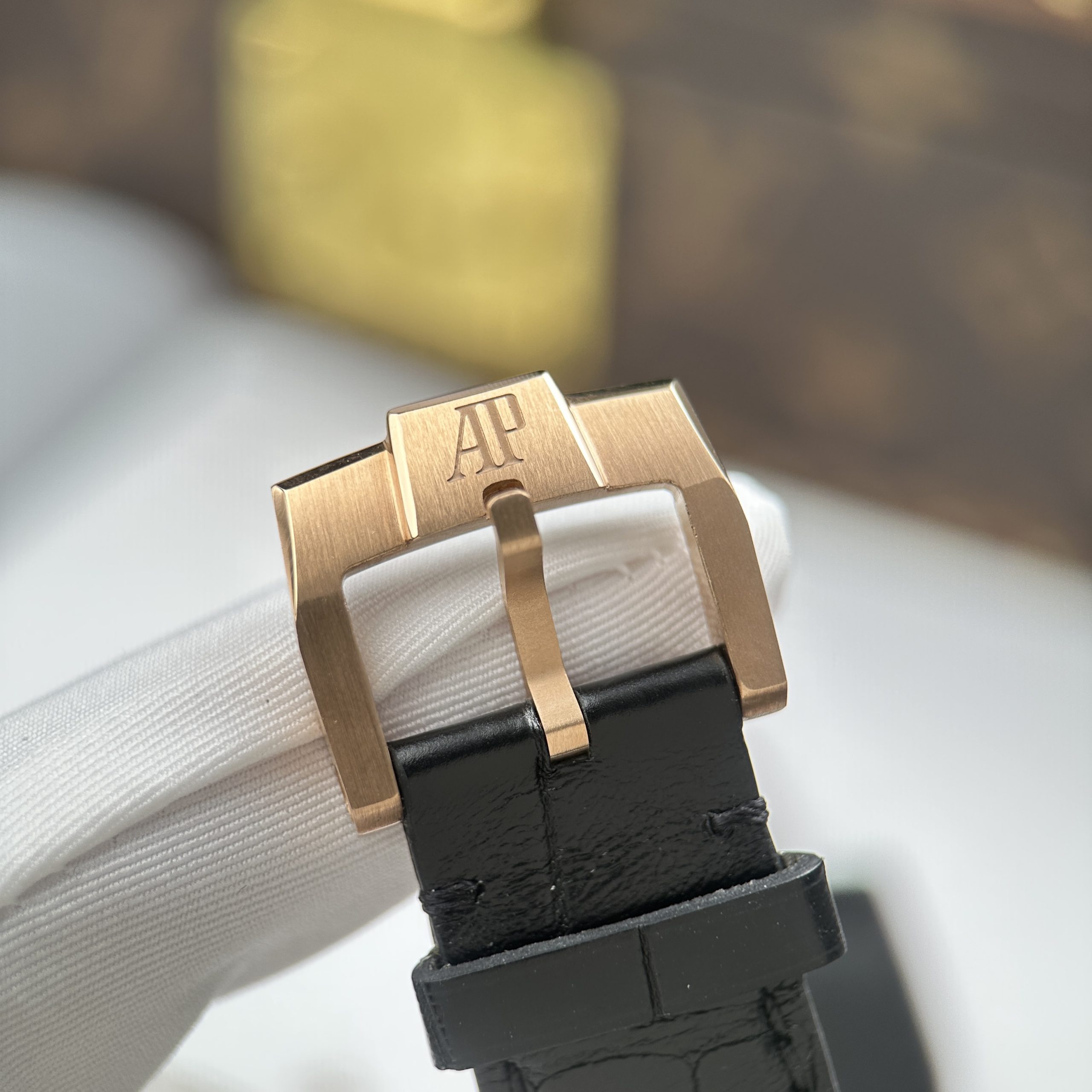 Audemars Piguet 26600 Replica Luxury Tourbillon Openwork Rose Gold Plated Leather Strap 41mm - Image 14