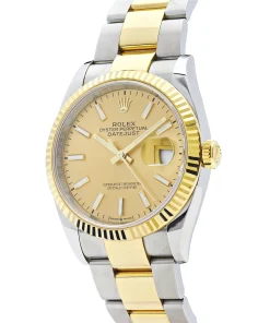 Alternative view of Rolex Datejust 36 126233 Two-Toned Yellow Gold Stainless Steel Champagne Dial