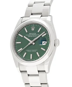 Alternative view of Rolex Datejust 36 126200 Stainless Steel Green Dial Oyster