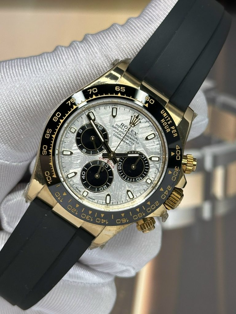 Rolex Cosmograph Daytona Replica Watches Meteorite Dial Rubber Band 40mm (2)