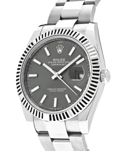 Alternative view of Rolex Datejust 41 126334 Stainless Steel Slate Dial Oyster