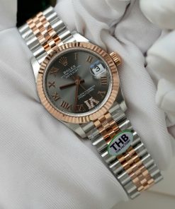 Alternative view of Rolex DateJust Demi Manufactured Grey Dial Roman Numerals Factory THB 31mm