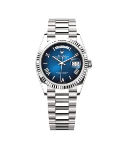 Rolex Day-Date 40 228239 White Gold Blue Ombre Roman Numeral Dial
