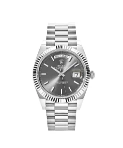Rolex Day-Date 40 228239 White Gold Slate Rhodium Grey Dial