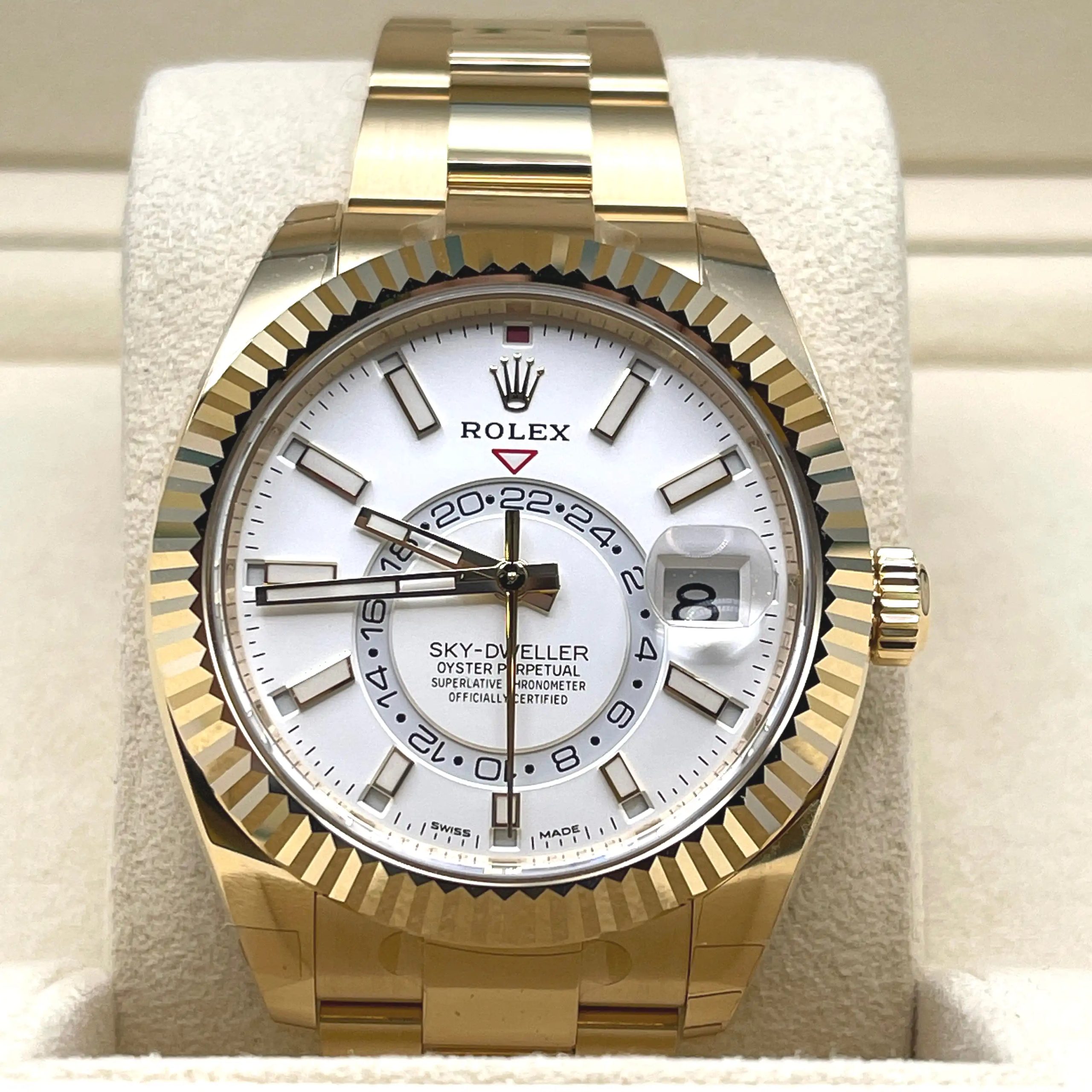 Rolex Sky-Dweller 326938 Yellow Gold White Dial 42mm - Image 2