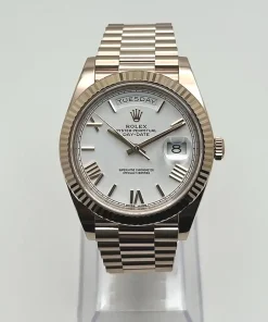 Alternative view of Rolex Day-Date 40 228235 Rose Gold White Roman Dial