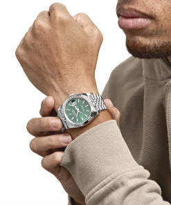 Alternative view of Rolex Datejust 126334 Stainless Steel Fluted Motif Green Dial Jubilee 41MM