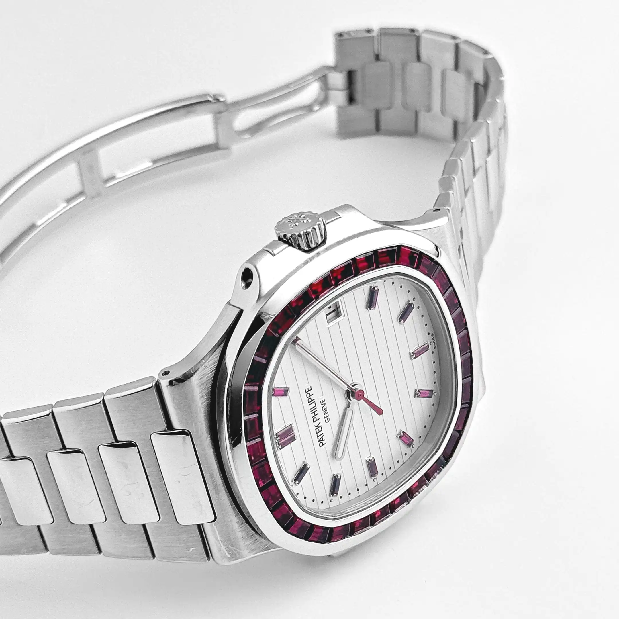 Patek Philippe Nautilus 5711/112P-010 Platinum White Dial Ruby Bezel - Image 9