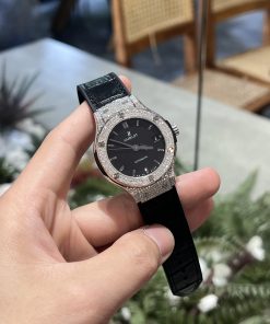 Alternative view of Hublot Classic Fusion Titanium Custom Diamonds Moissanite Black 38mm